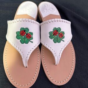 Jack Rogers Ladybug Embroidered Thong Sandal